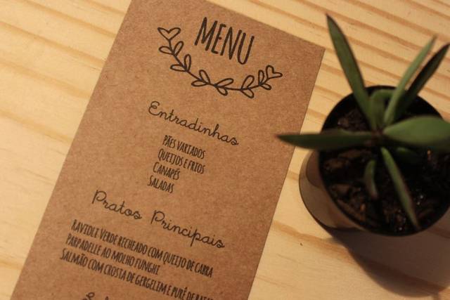 Menu para casamento