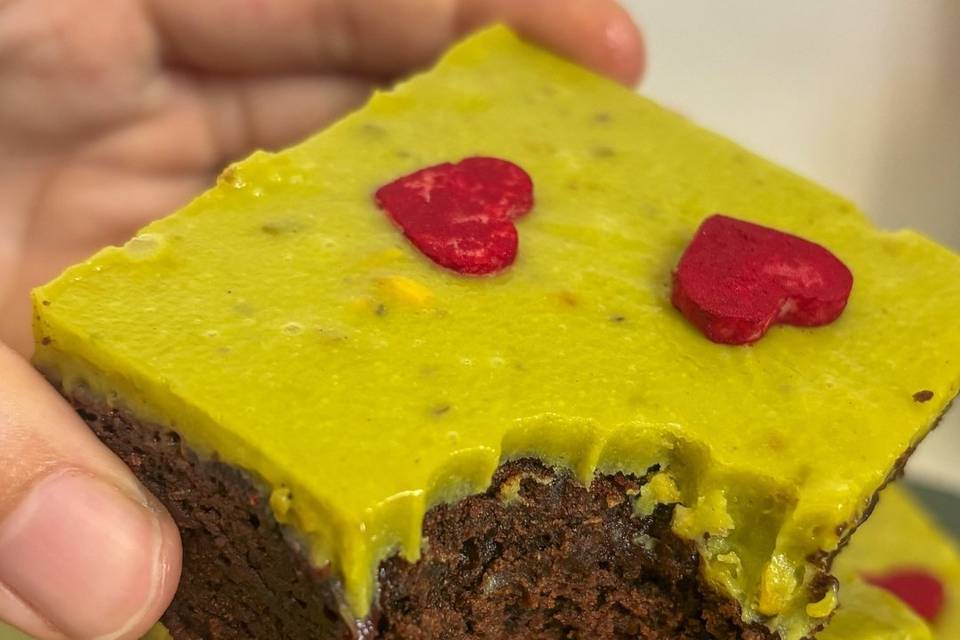 Pistache com frutas vermelhas