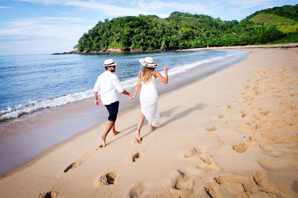 Ensaio na praia de ubatuba