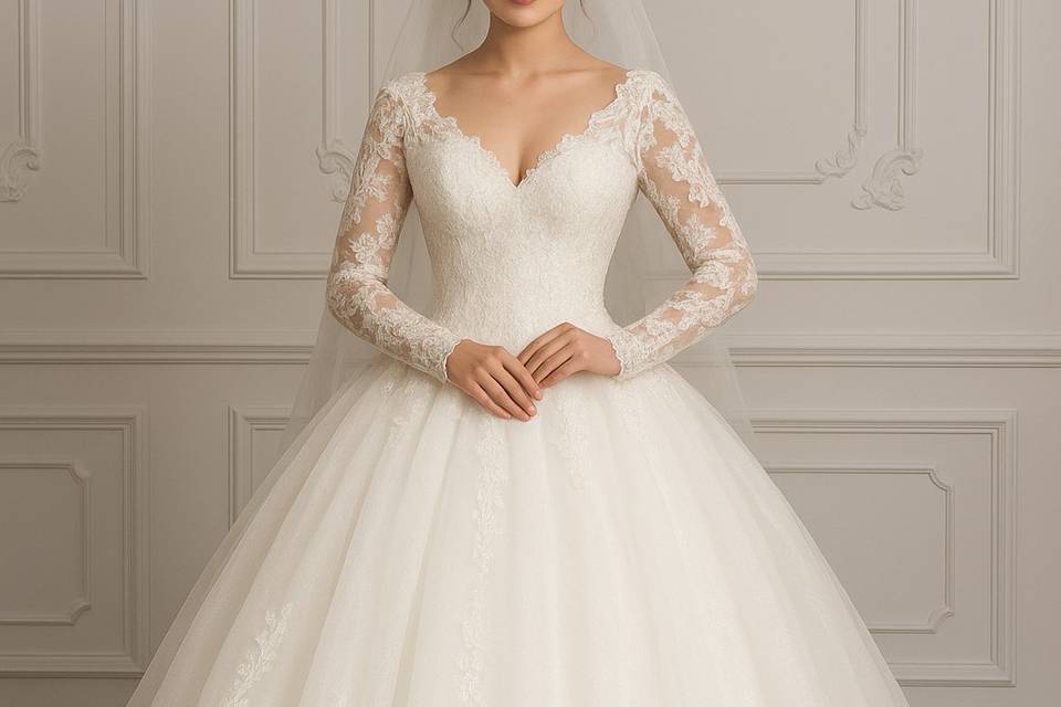 Coleção de vestidos de noiva.