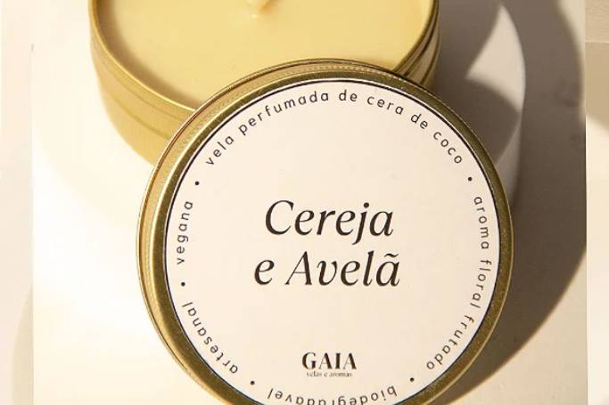 Vela em Lata Dourada de 60g