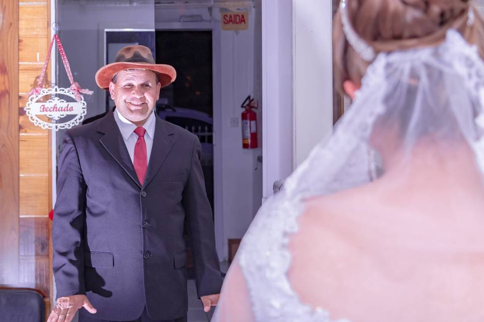 Está linda filha... e chorou..