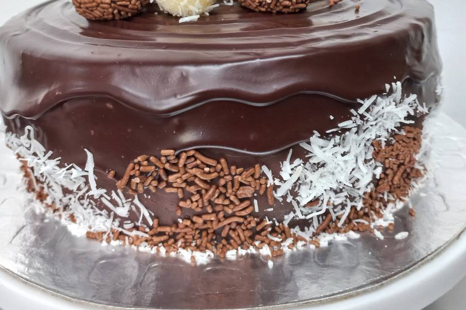 Bolo brigadeiro e cocada