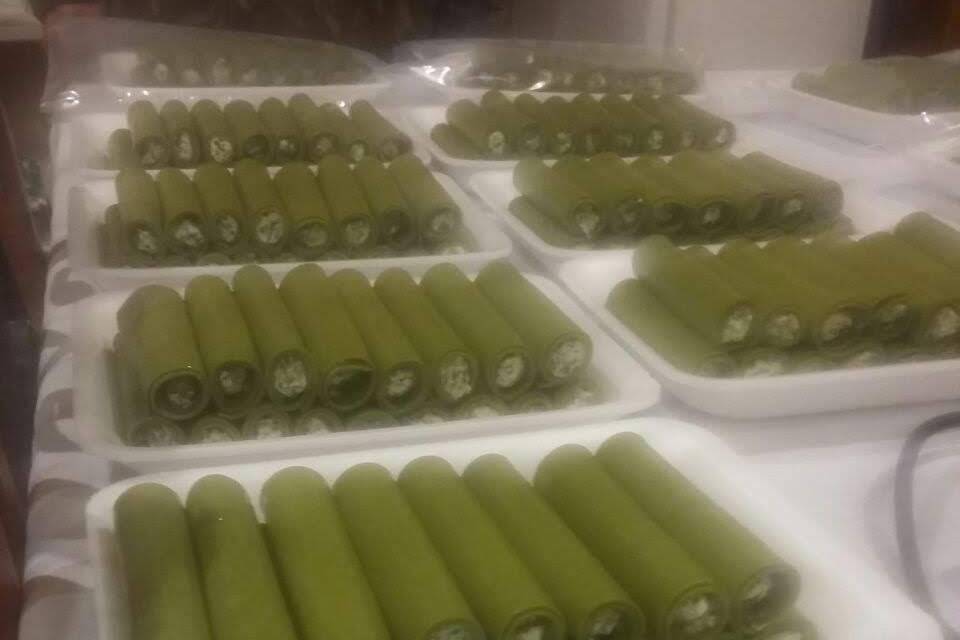 Canelones verdes para buffets