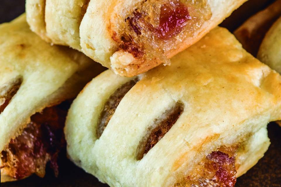 Folhado de abacaxi com bacon
