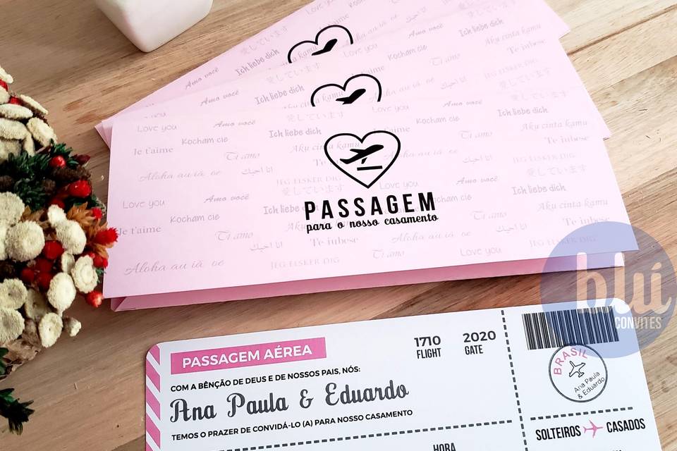 Passagem Aérea | Rosa claro