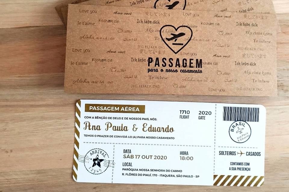 Passagem Aérea de Casamento