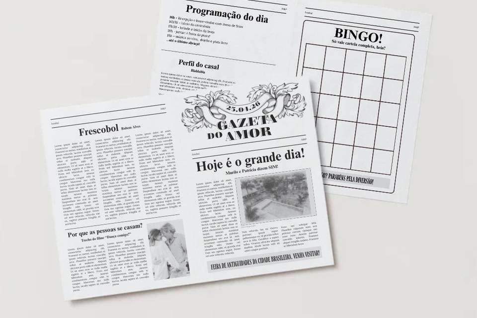 Jornal de casamento