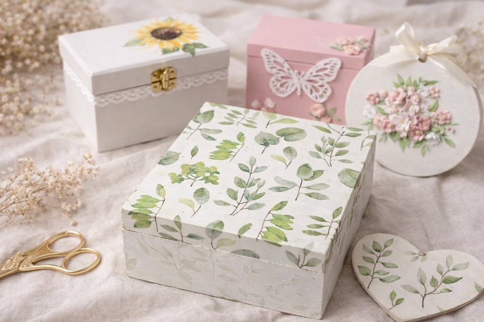 Caixas em mdf pintadas