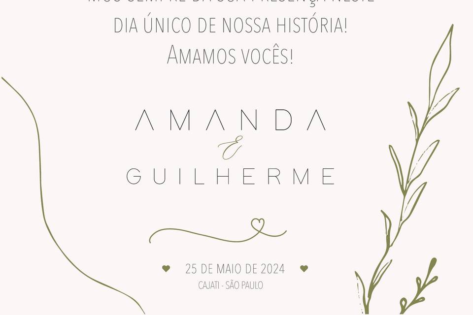 Agradecimento Convidados