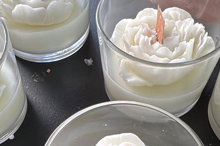 Vela aromática de flor