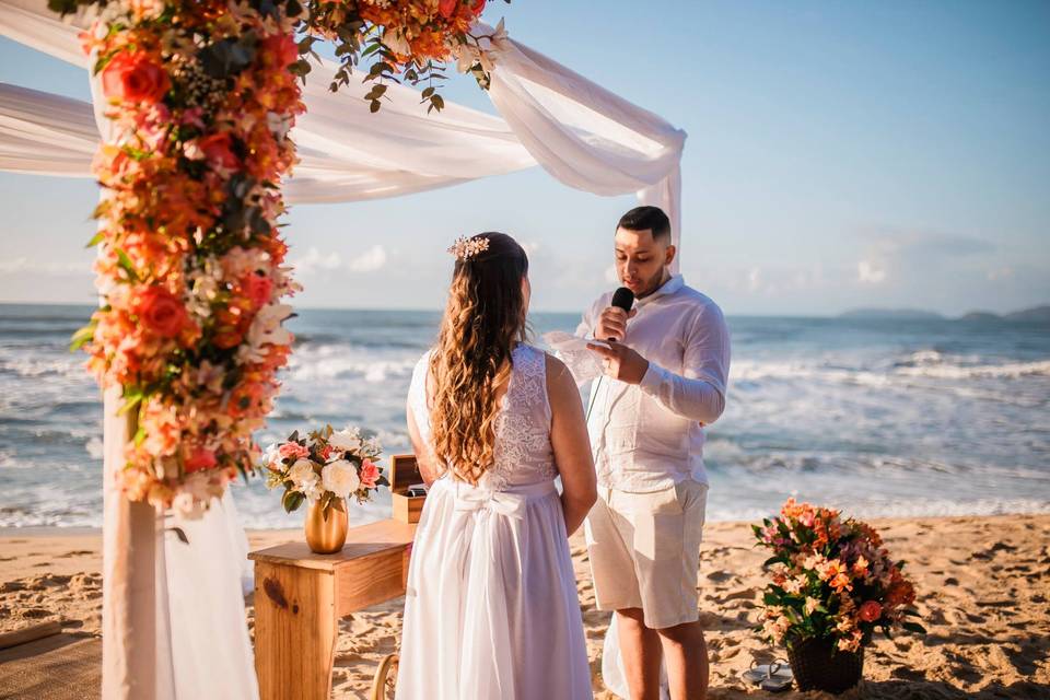 Decoração casamento na praia
