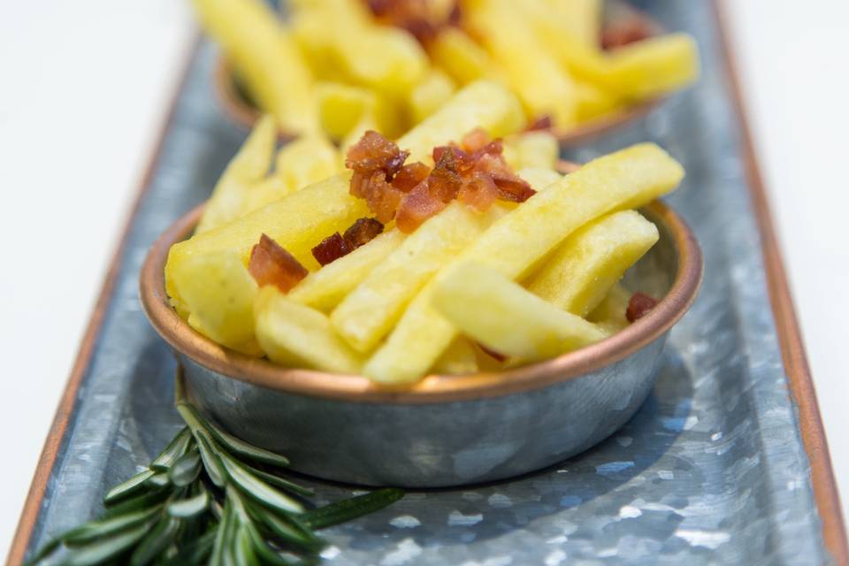 Fritas com bacon