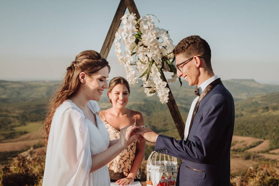 Cerimônia somente com o casal