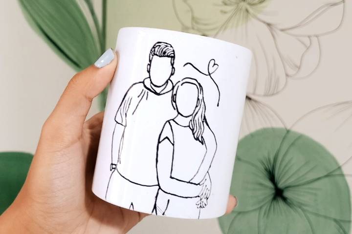 Caneca/ xícara para padrinhos