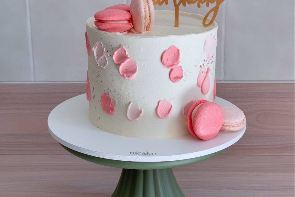Bolo com macarons