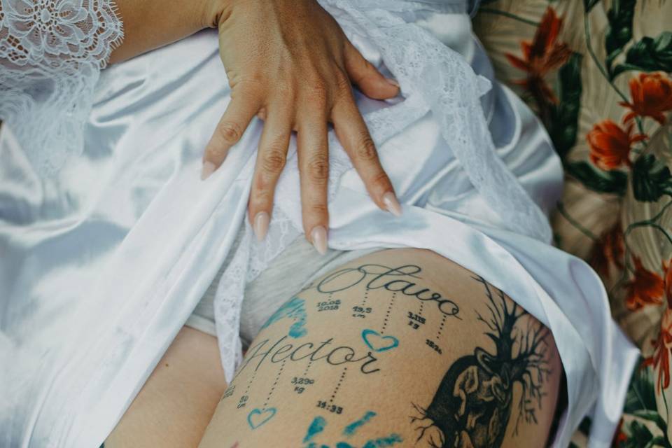História dos filhos tatuada