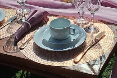 Decoração de mesa posta