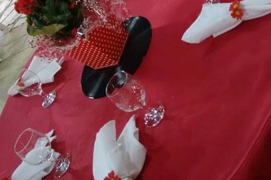 Decoração vermelha