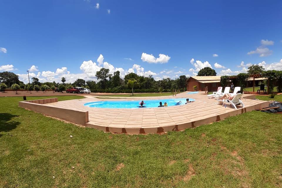 Piscina visão panorâmica