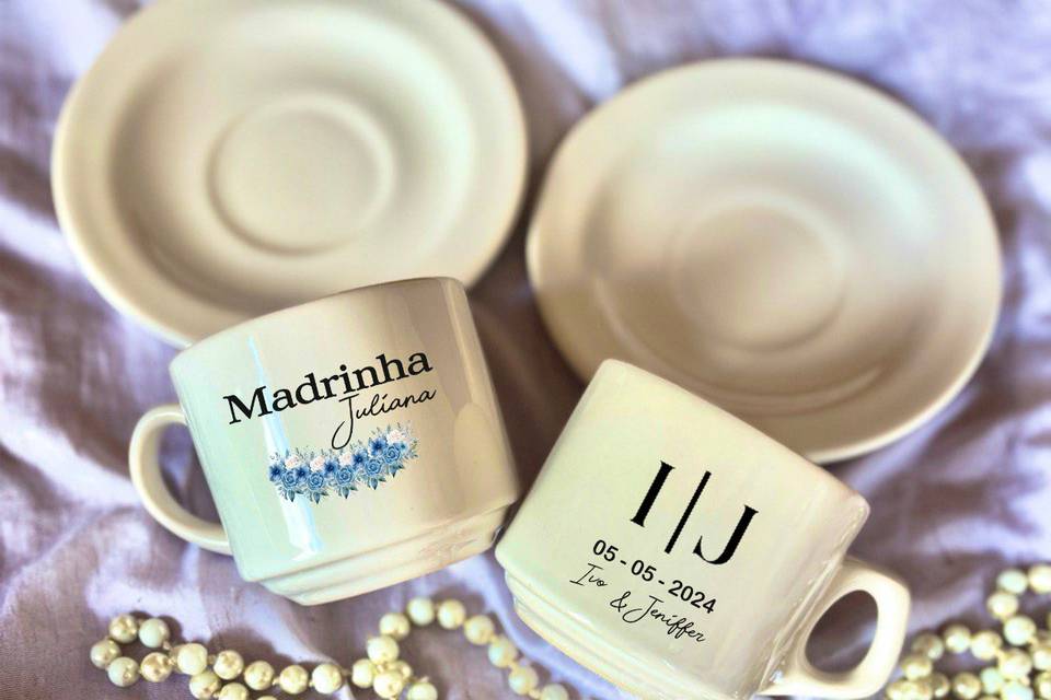 Xícara e pires 180ml branca