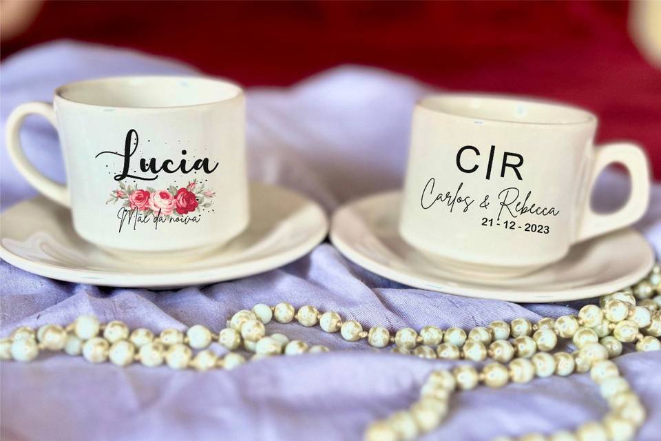 Xícara e pires 180ml branca