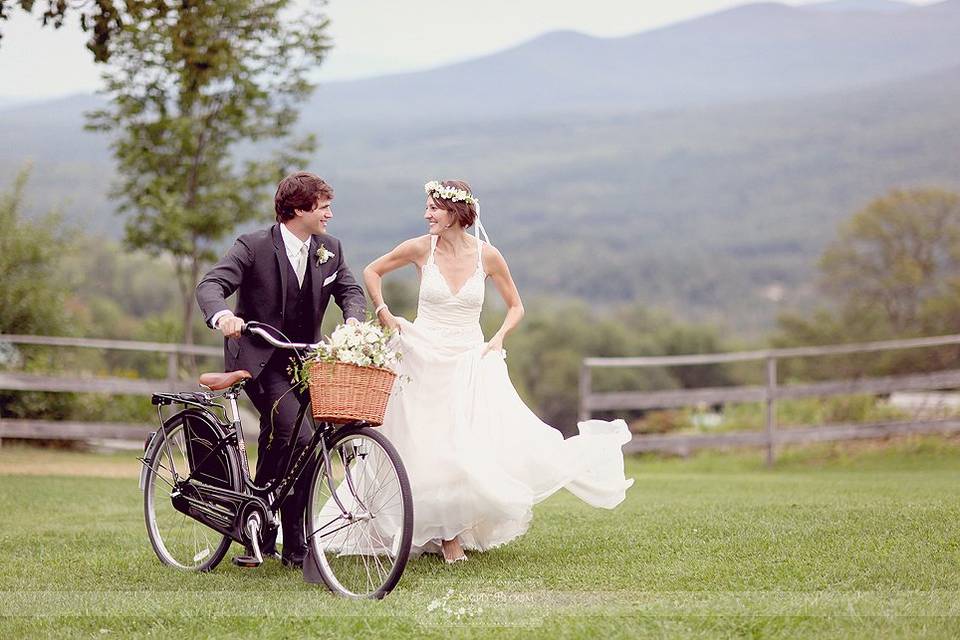 Noivos de bicicletas