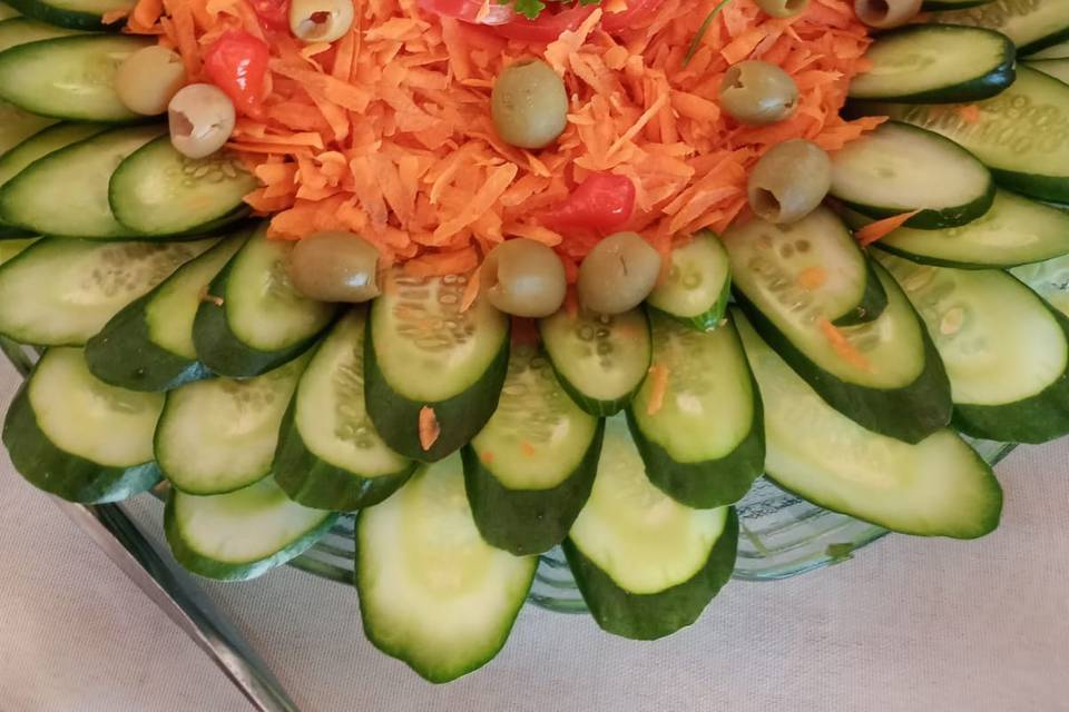 Salada cenoura com pepino