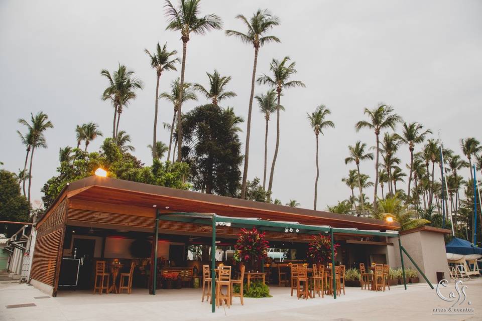 Cerimônia na varanda - Iate Clube do Rio de Janeiro - salão Nobre