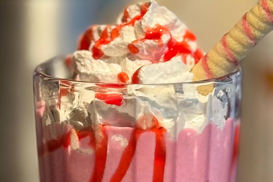 Delicioso milkshake de morango