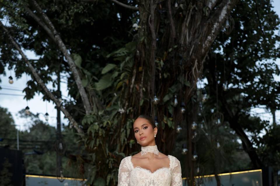 Vestido de noiva evasê
