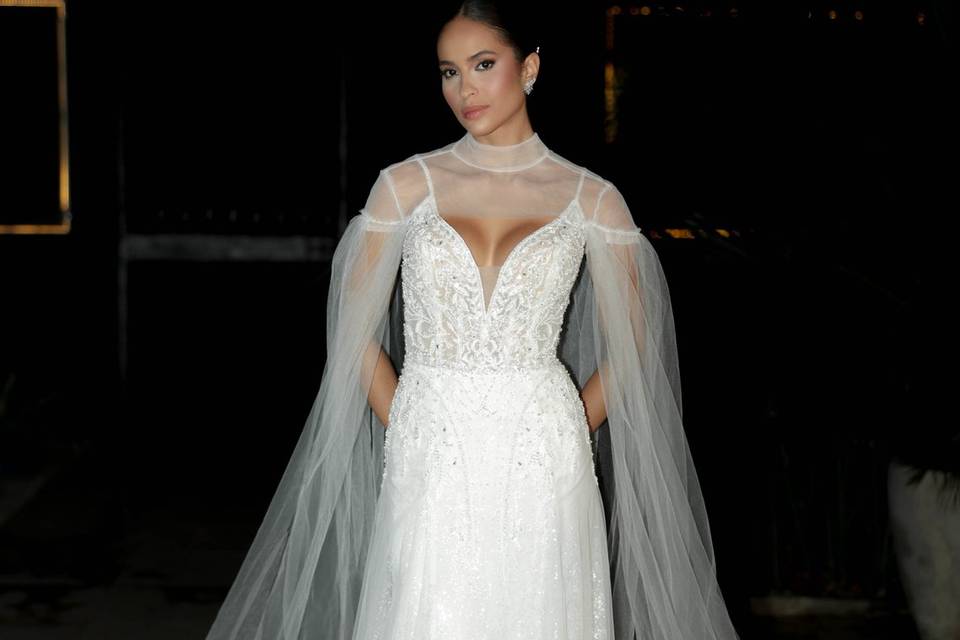 Vestido de noiva evasê