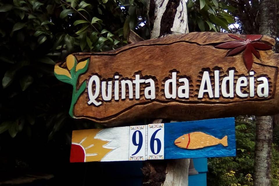 Placa da entrada