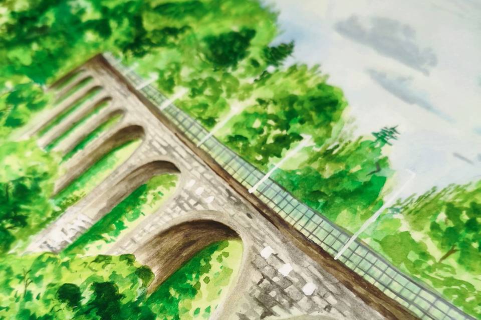 Aquarela para convite