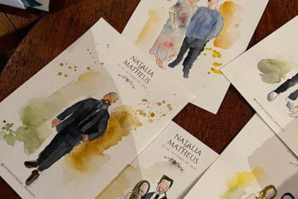 Aquarela dos convidados
