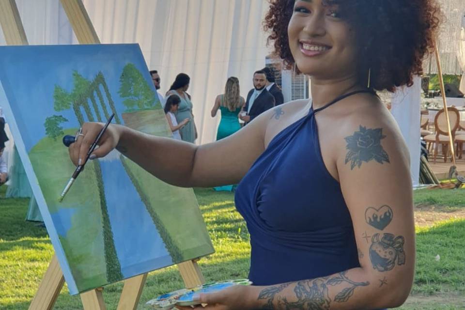 Pintura ao vivo Casamento