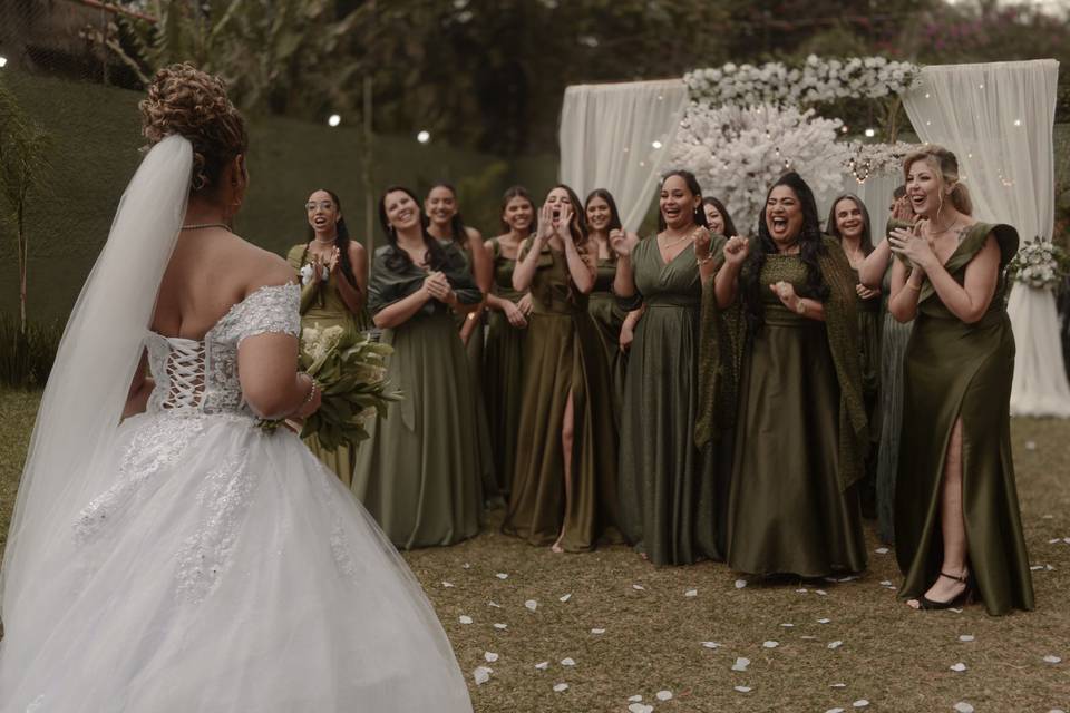 Casamento romântico no campo