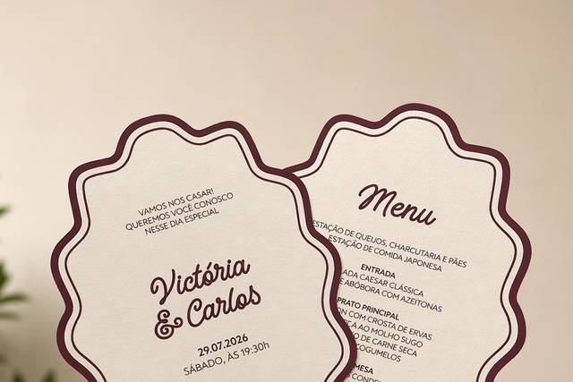 Convite e menu wave
