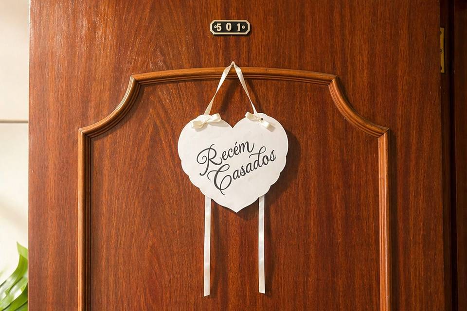 Placa recém casados