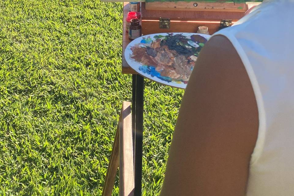 Pintura ao vivo para casamento