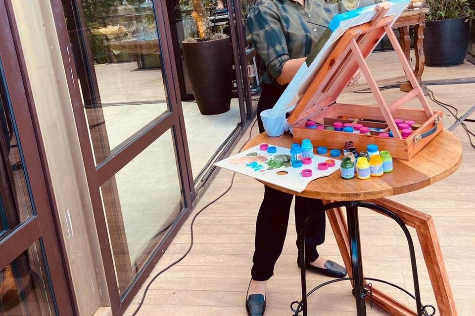 Pintura ao vivo para casamento