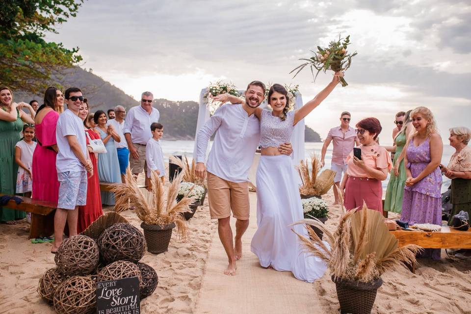 Mini casamento na praia