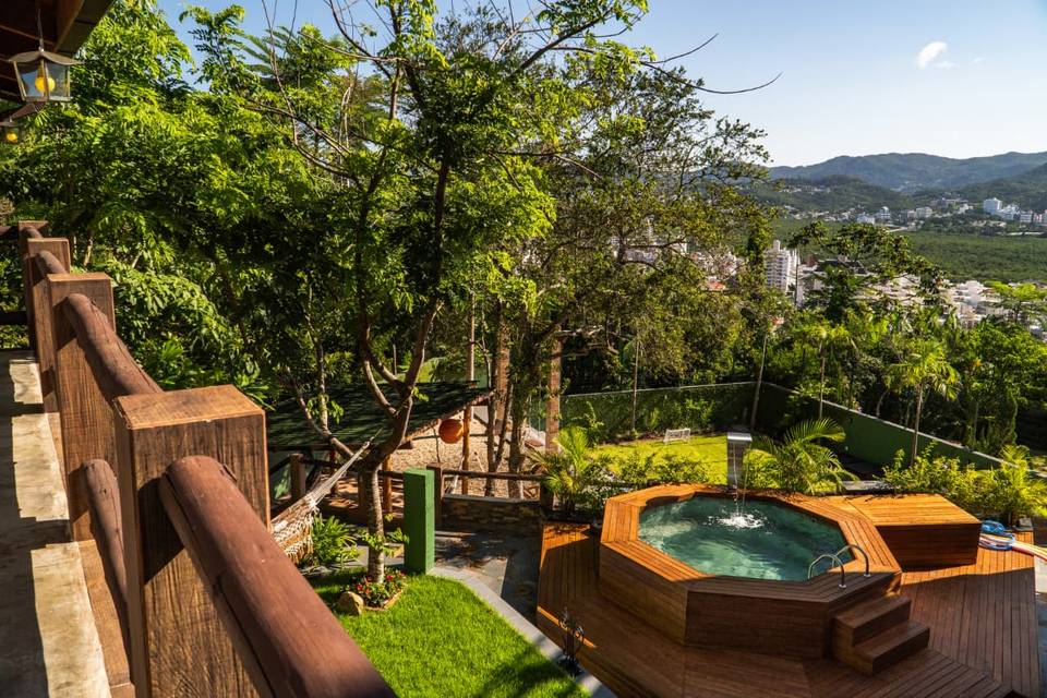 Vista da cabana