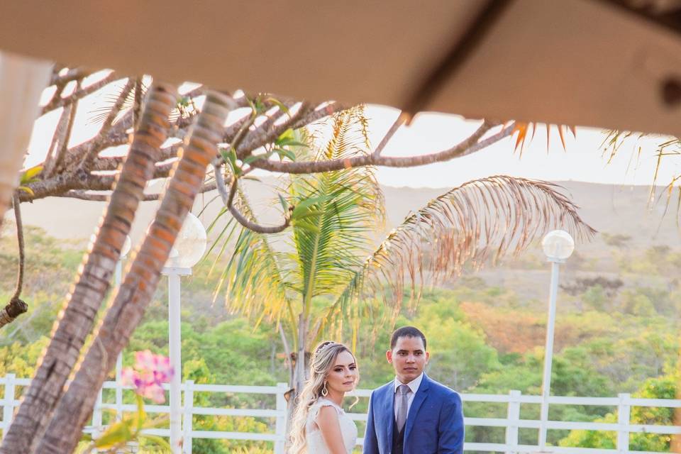 Cerimônia no gazebo da lagoa