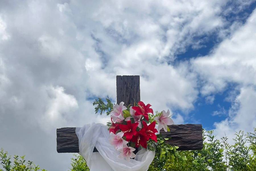 Cruz de madeira rustica