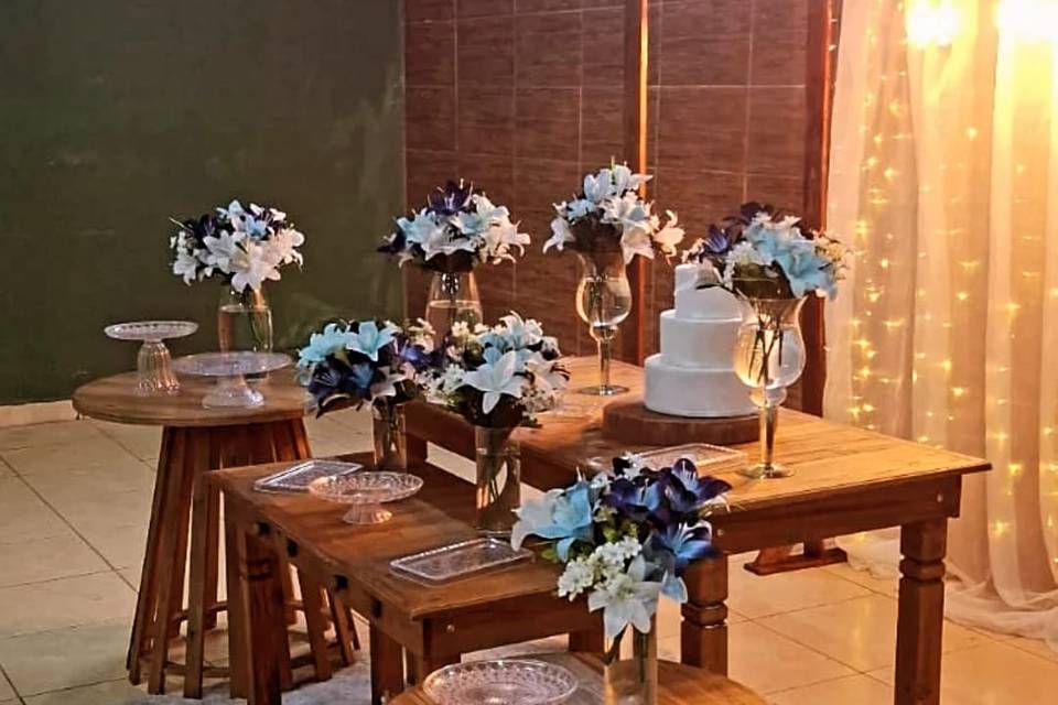 Casamento rustico clen azul