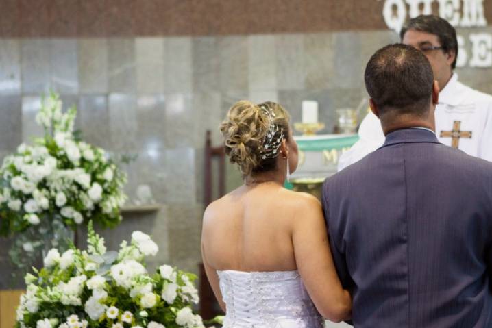 Arranjos florais para o altar