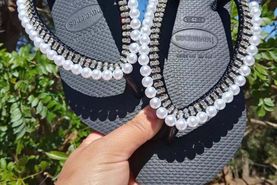 Havaianas slim c/perolas