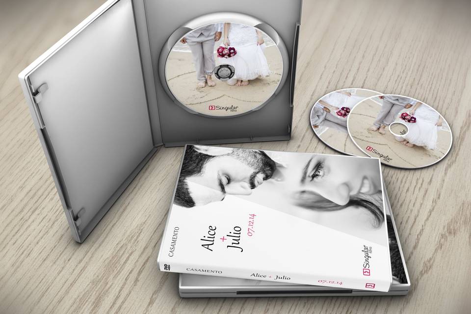 Entrega em DVD personalizado