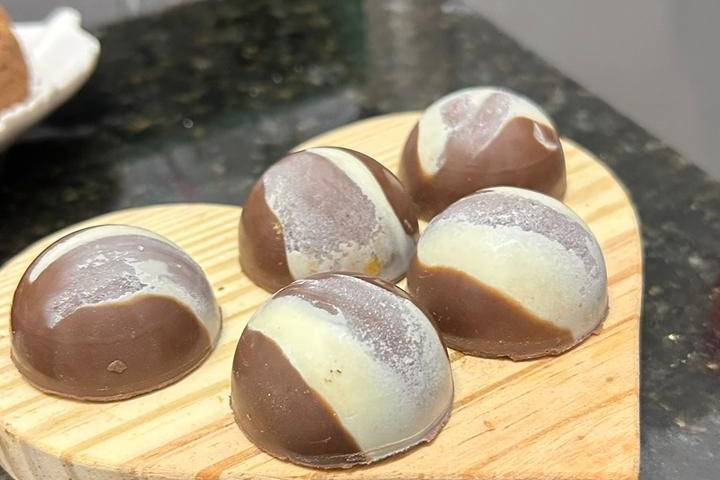 Bombom de caramelo salgado